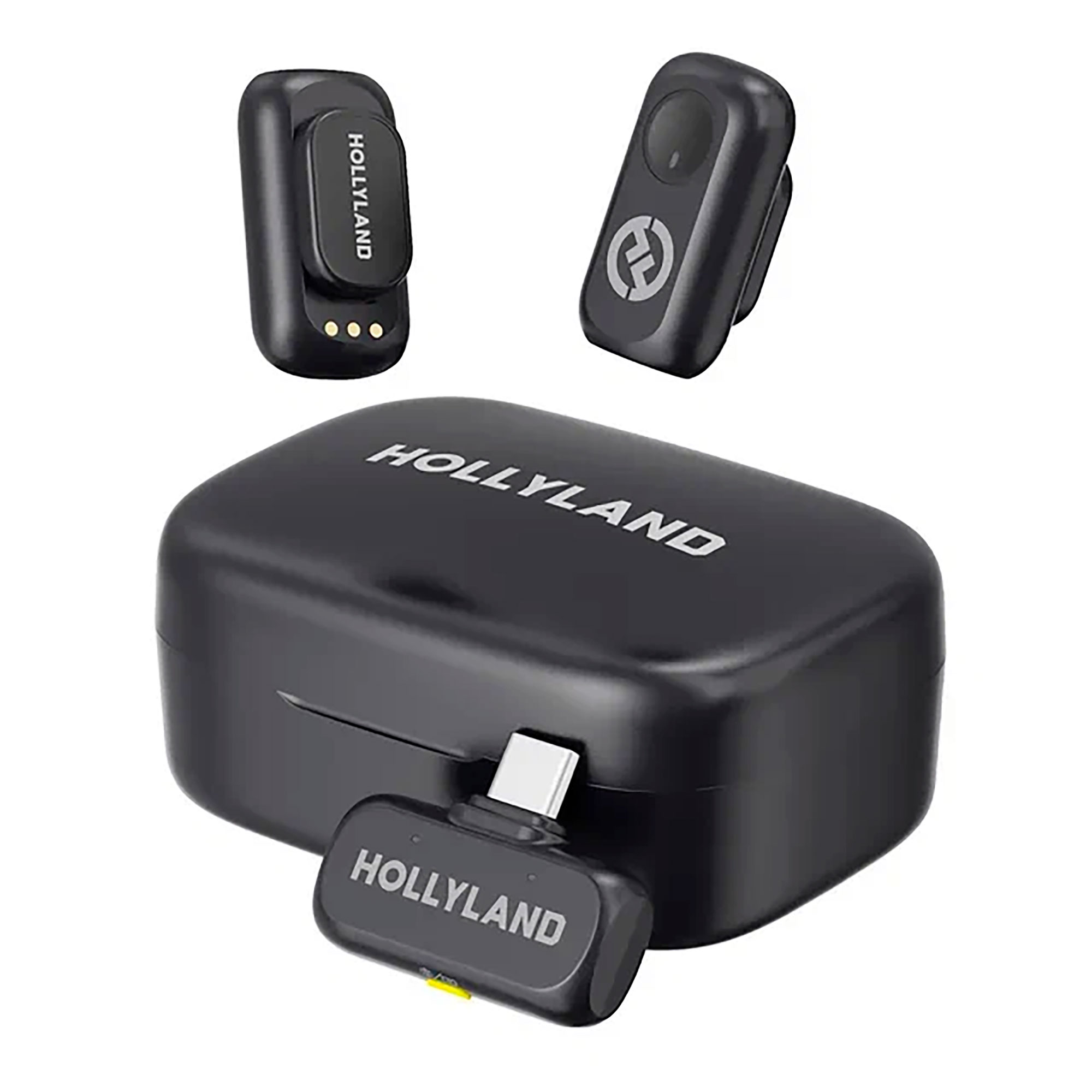 Беспроводная система Hollyland Lark A1 Duo, 2 микрофона, приемник USB-C, зарядный кейс