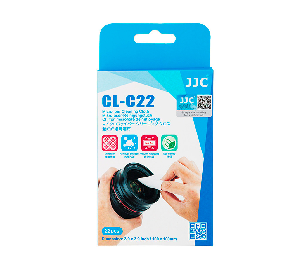 Салфетки из микрофибры JJC CL-C22 для ухода за оптикой, 22 шт