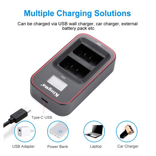 Зарядное устройство Kingma BM058-ENEL25 для 2х Nikon EN-EL25, USB, с дисплеем