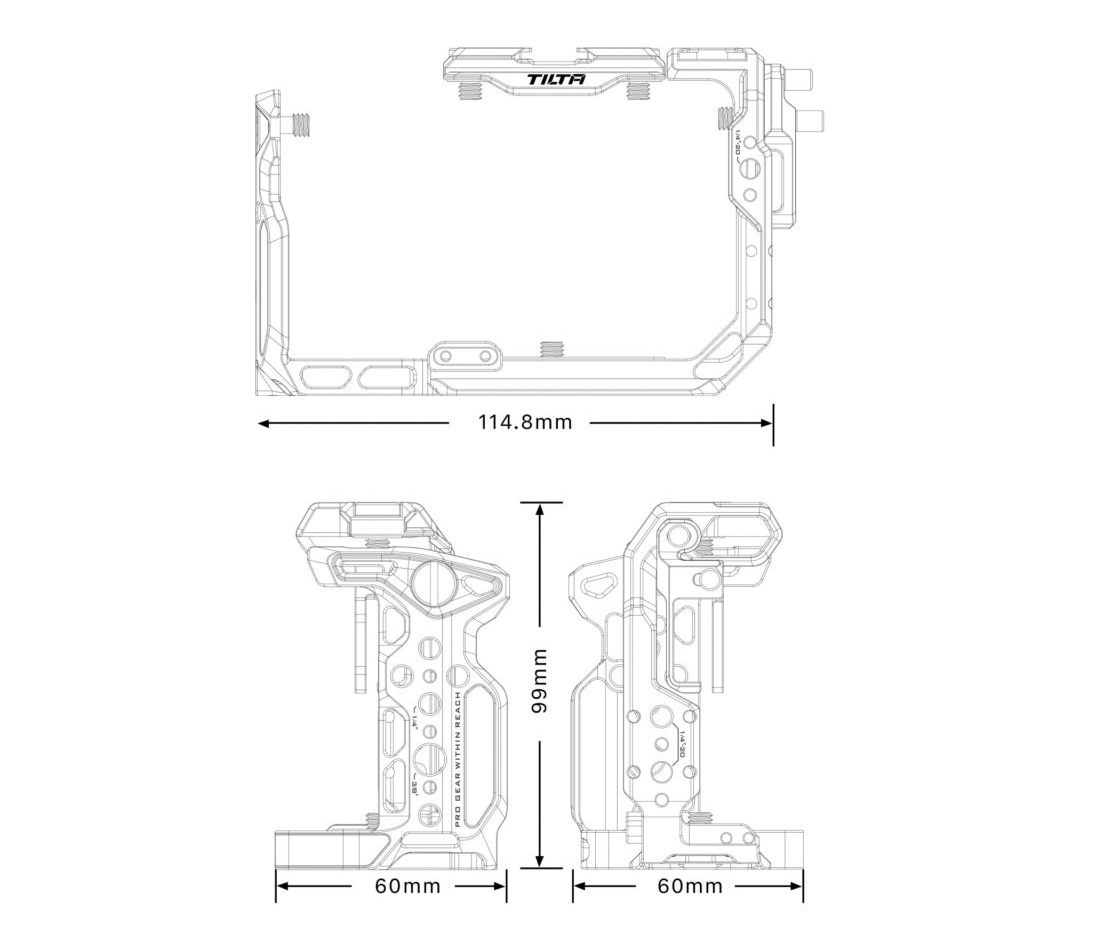Клетка Tilta Full Camera Cage V2 для Sony FX3 / FX30, титаново-серая