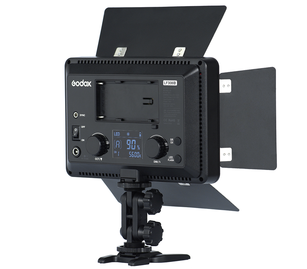 Осветитель Godox LF308D, светодиодный, 18 Вт, 5600К, накамерный с функцией вспышки (без пульта)