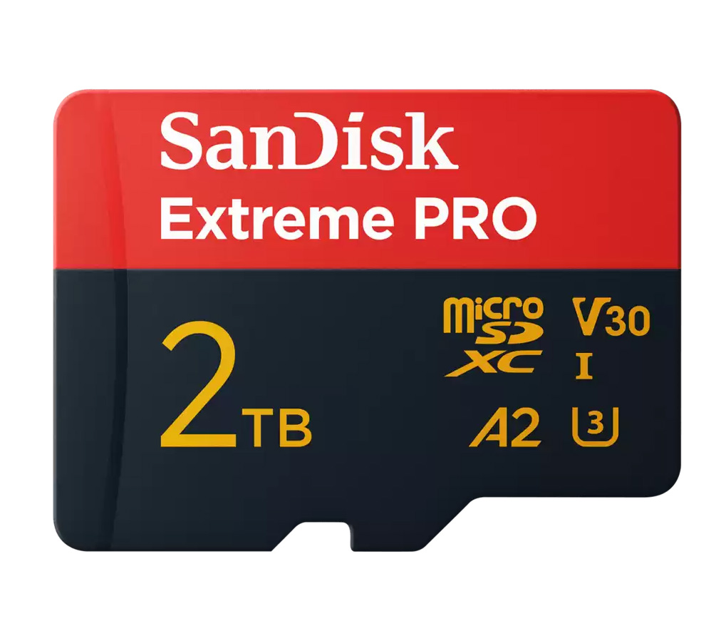 Карта памяти SanDisk MicroSDXC 2TB Extreme Pro UHS-I  A2 V30 U3 250/150MB/s + SD-адаптер