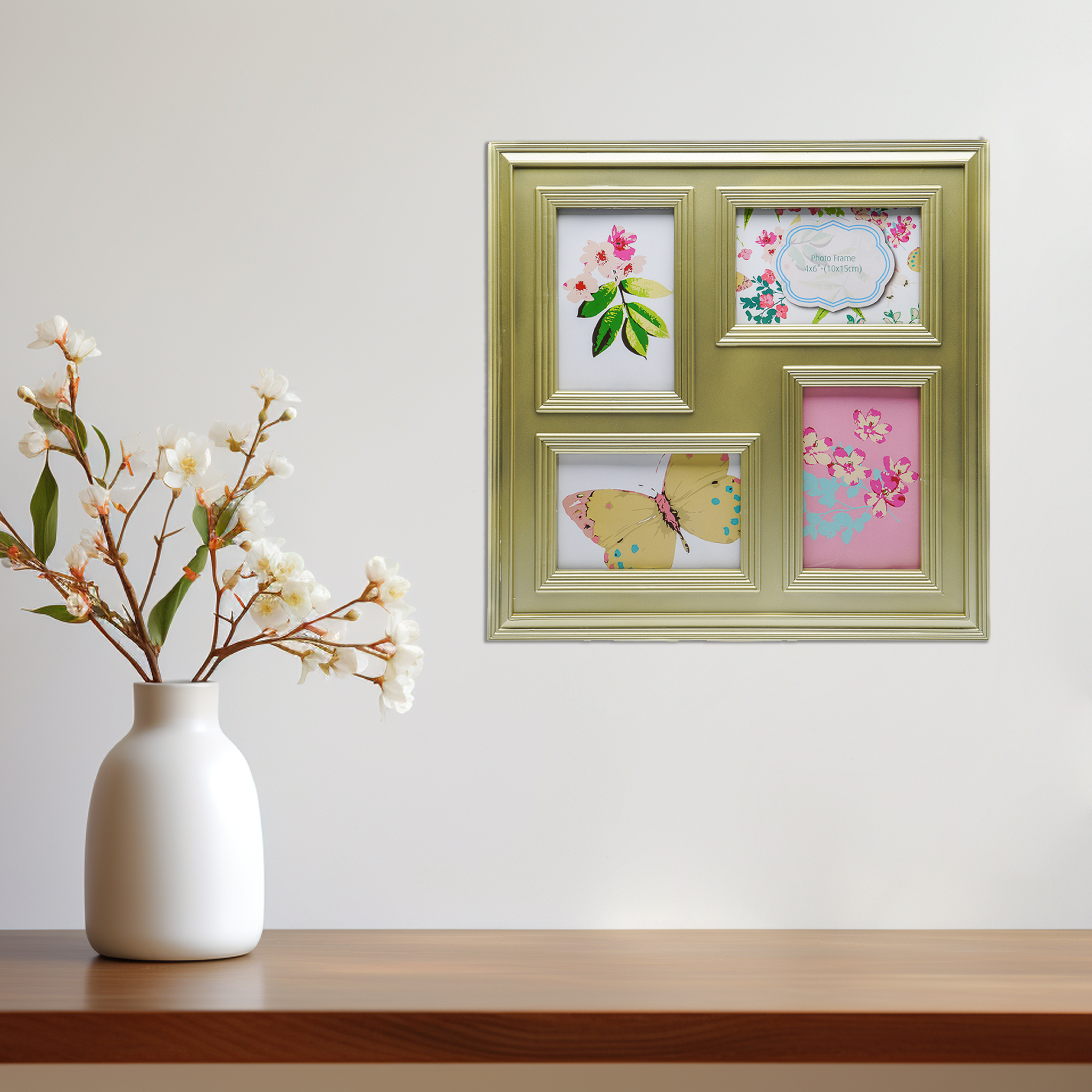 Мультирамка Fotografia на 4 фото 10х15 см (FFC-2054) золотая