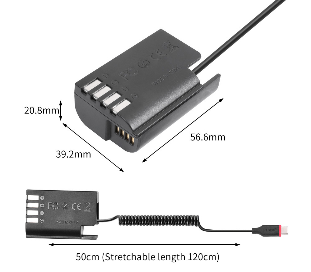 Адаптер питания Kingma TC-BLK22, USB-C, вместо DMW-BLK22 и DMW-BLF19
