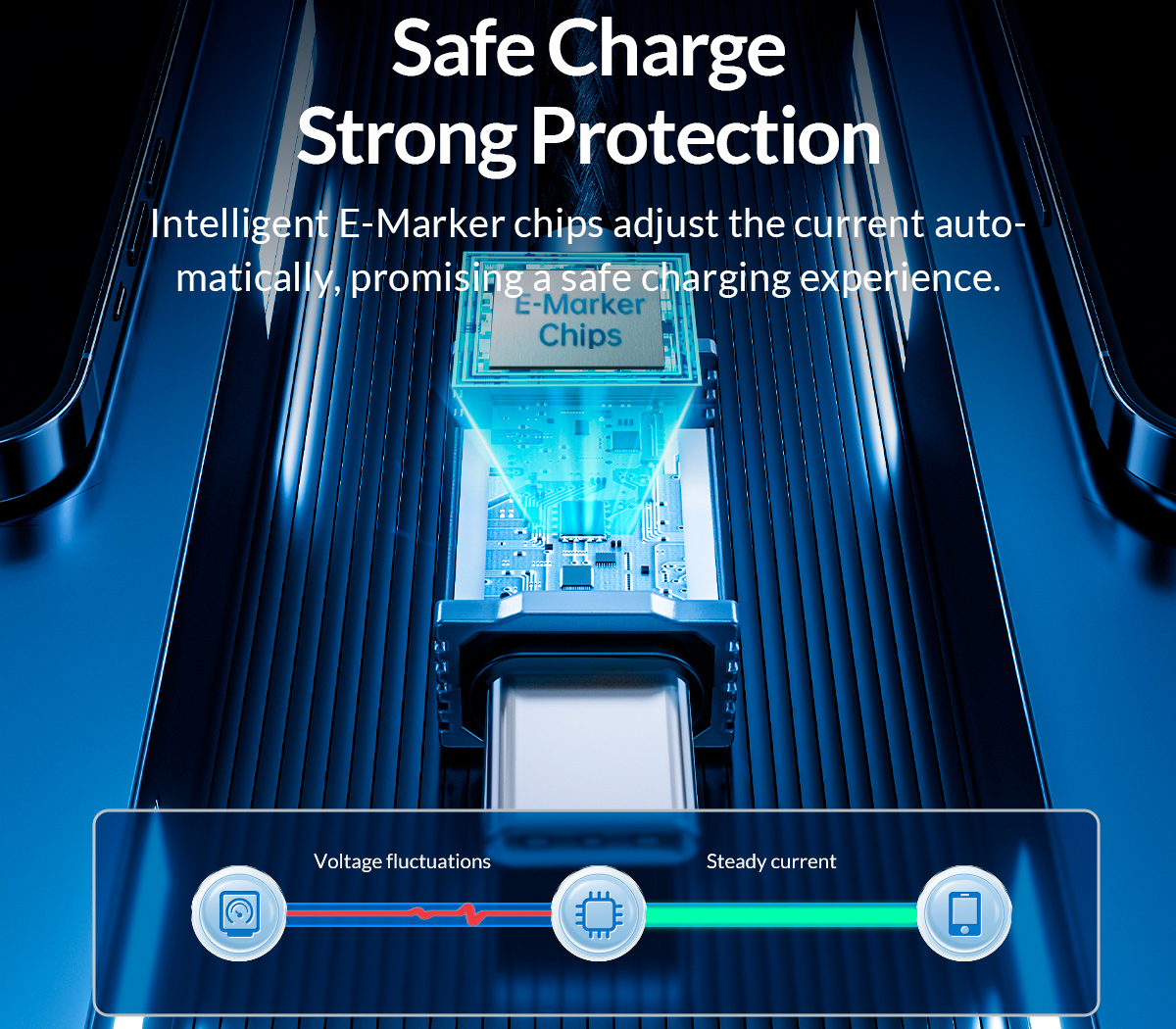 Кабель Orico GQA100-10, USB 2.0 Type C, PD 100 Вт, 480 Мб/с, 1 м
