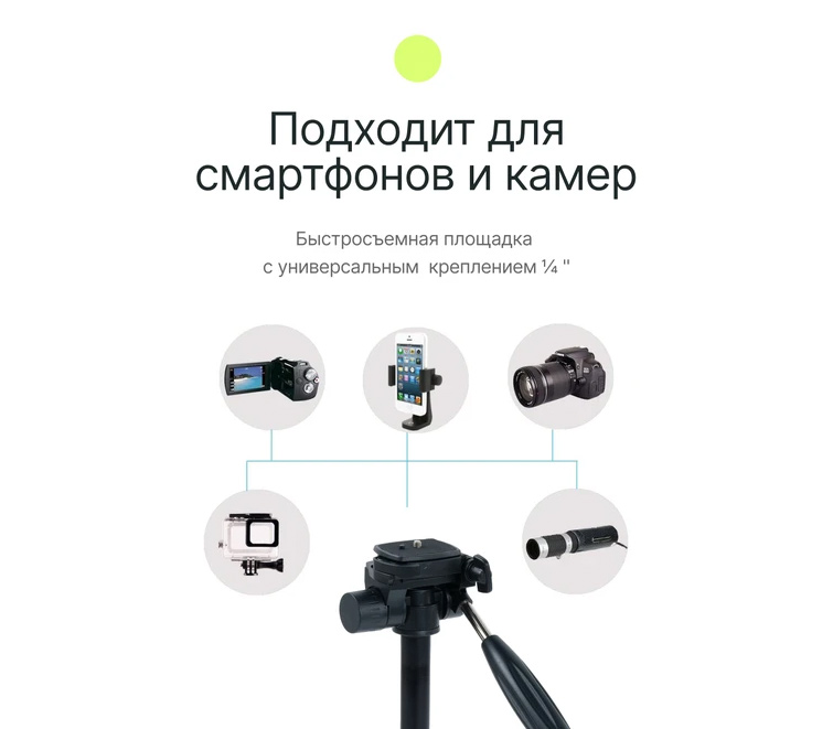 Штатив Raylab Travel 67T, с наклонной штангой