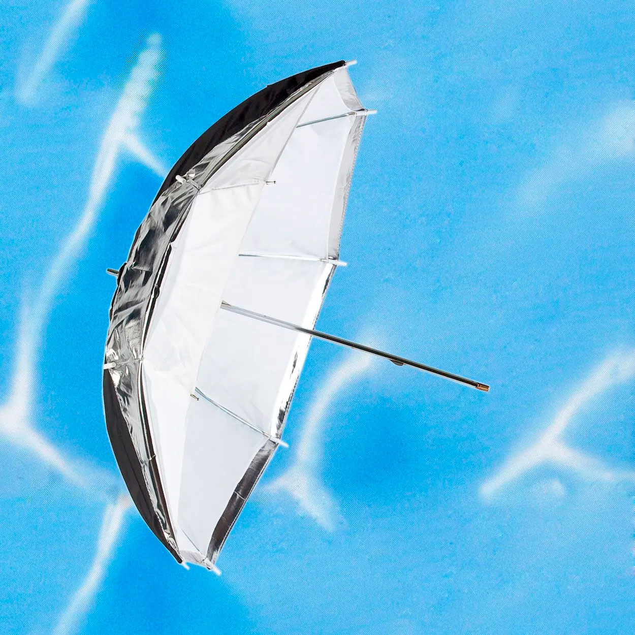 Зонт 2 в 1 Grifon US-84TSB, на просвет / на отражение, серебро, 84 см