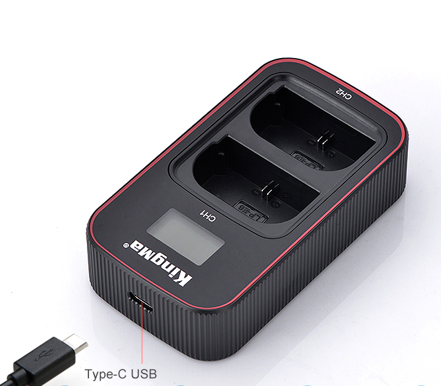 Зарядное устройство Kingma BM058 + 2 аккумулятора LP-E6P, 2400 мАч