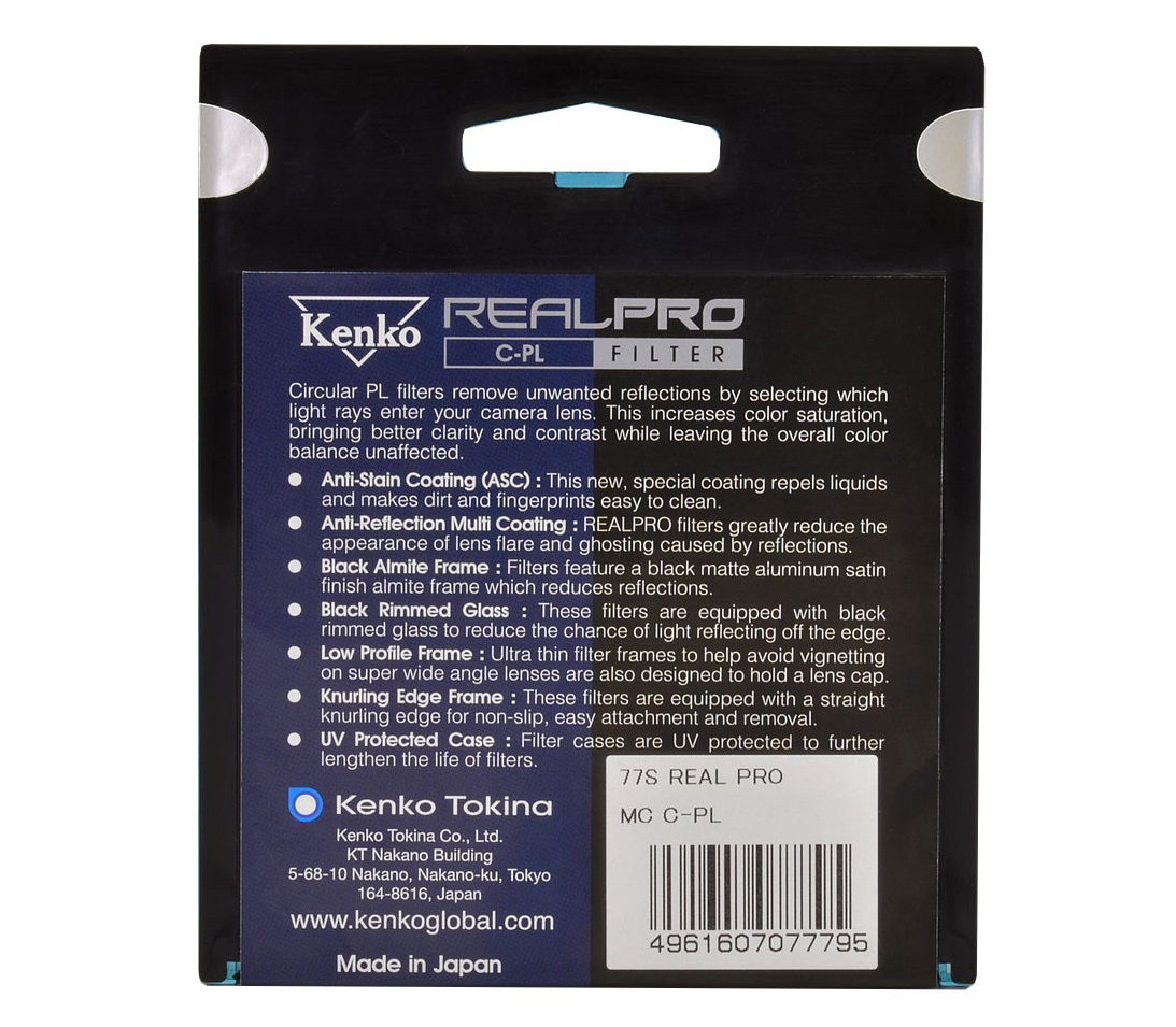 Светофильтр Kenko Real Pro MC C-PL 72mm