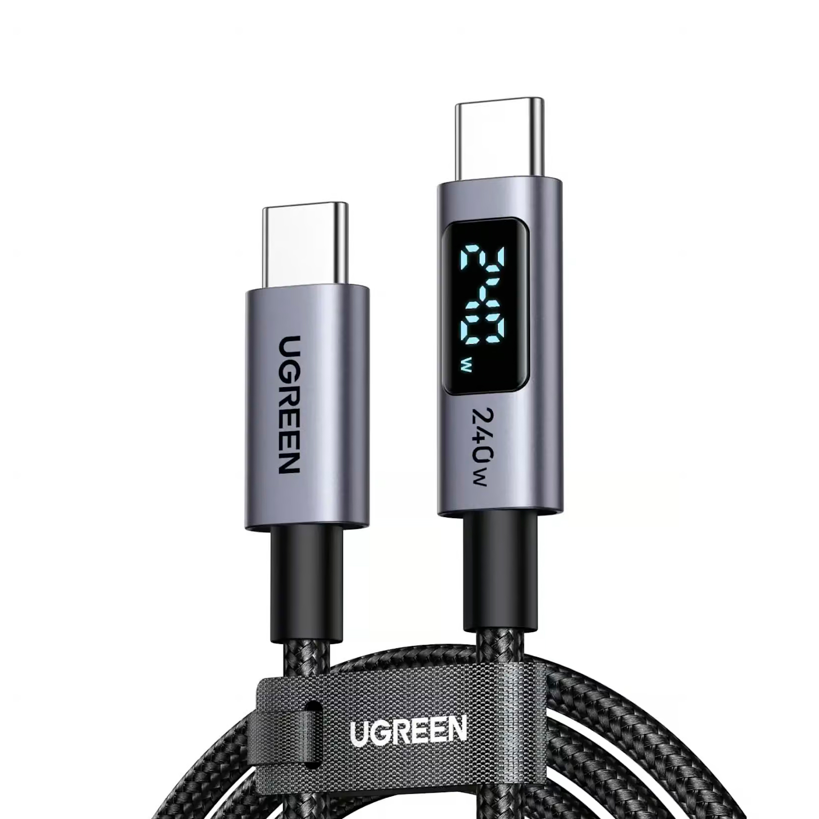 Кабель Ugreen L530, USB-C - USB-C, 240 Вт, 3 м, черный