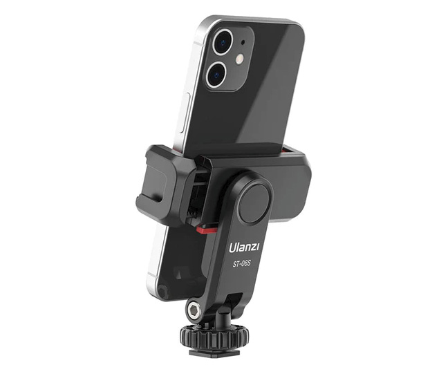 Держатель для смартфона Ulanzi ST-06S, поворотный, с 2 башмаками, черный (уцененный)