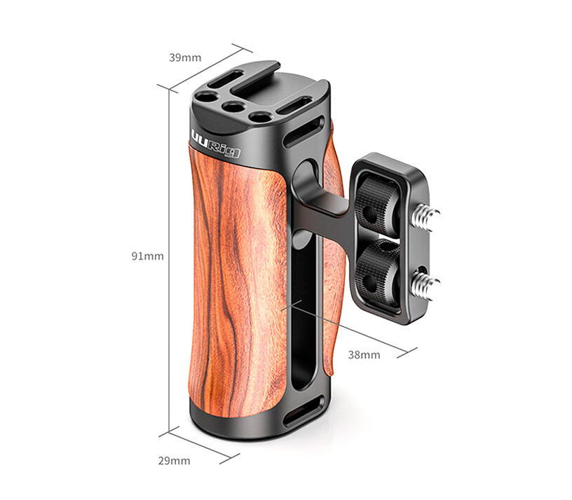 Ручка Ulanzi UURig R075 Universal Wooden Side, боковая, деревянная, на 2 винта 1/4" (уцененный)