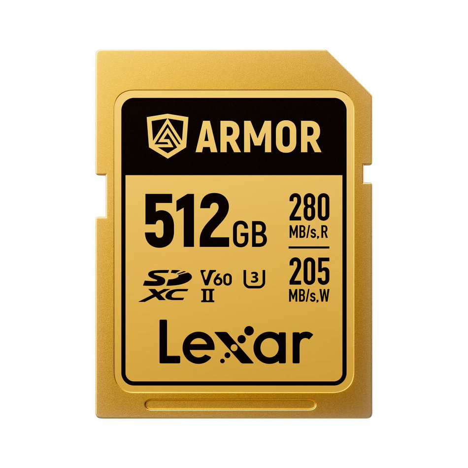 Карта памяти Lexar SDXC 512GB ARMOR Gold C10 V60 U3 (R280/W205 MB/s)