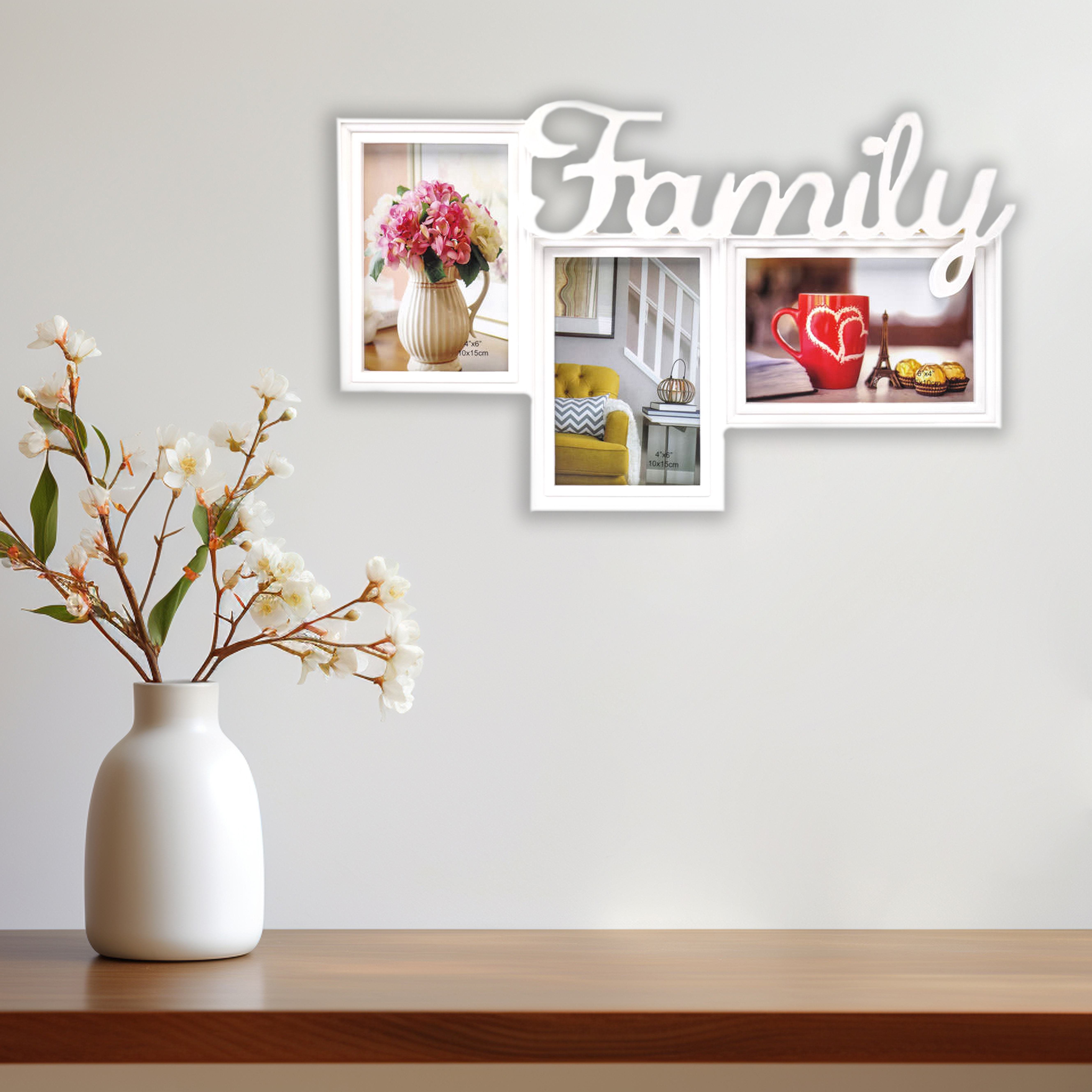 Мультирамка Fotografia Family на 3 фото 10х15 см, белая (FFC-1038)