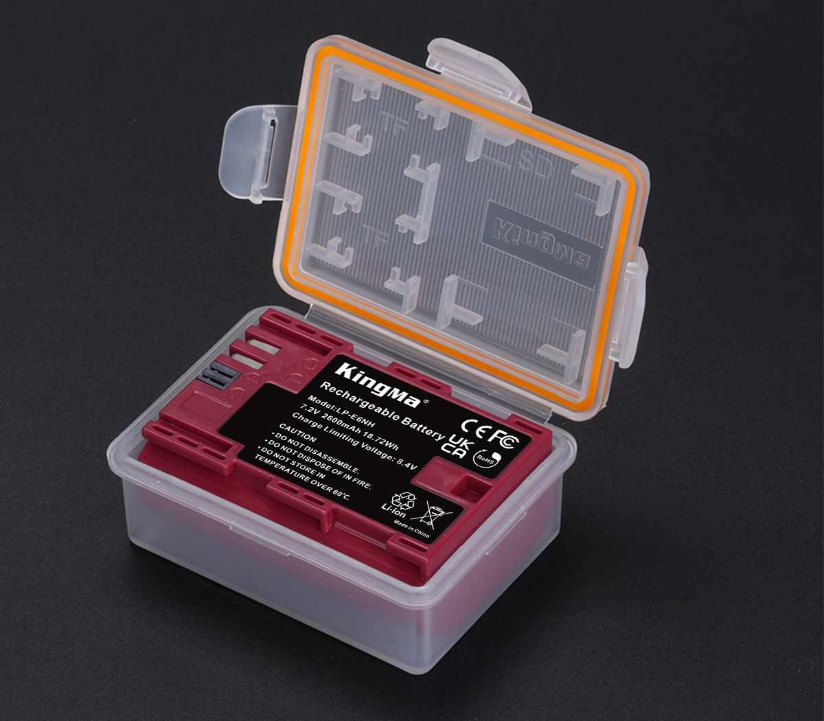 Аккумулятор Kingma LP-E6NH с защитным кейсом, 2600 мАч