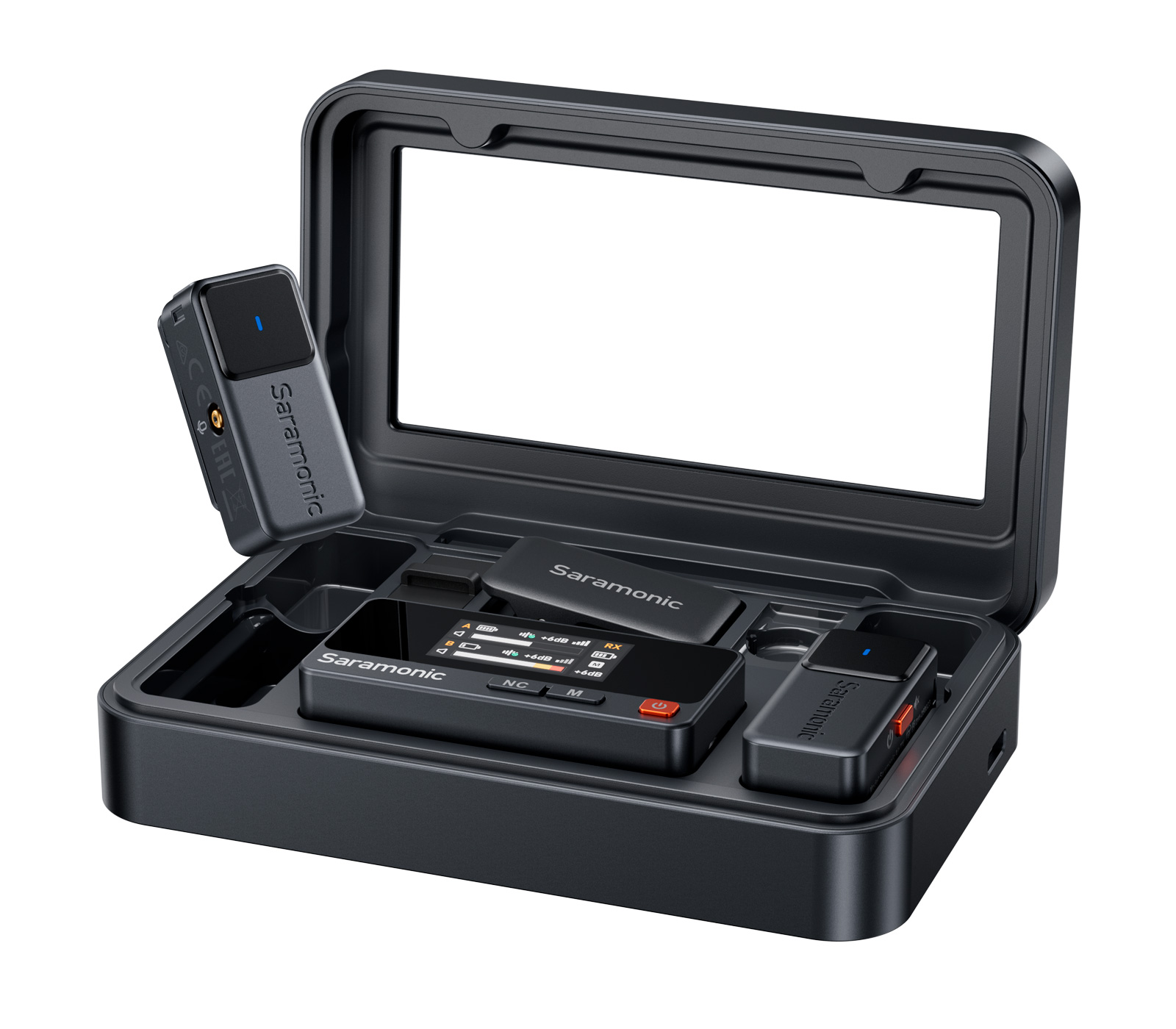 Беспроводная система Saramonic Air-01, TX+TX+RX, приемник + 2 передатчика, кейс