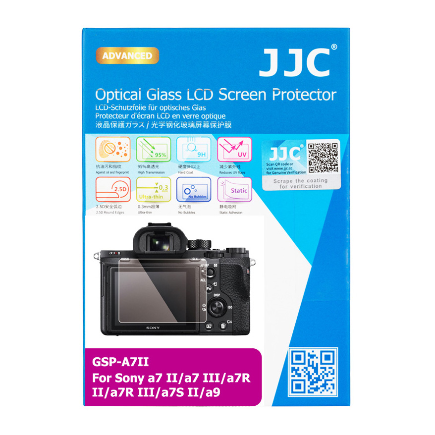 Защитное стекло JJC для Sony a7 III, a7S III, a7R IV, a9, a9 II, FX3 и др.