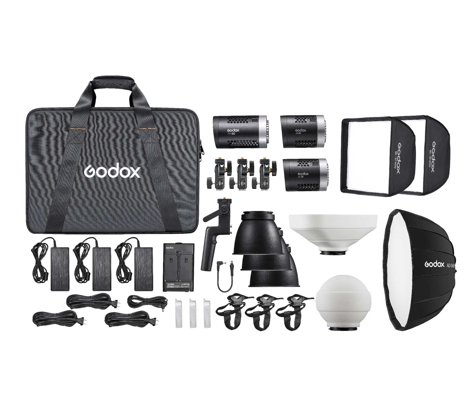 Комплект Godox ML-KIT1, 2х30 Вт + 60 Вт, 5600К