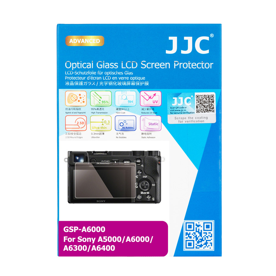 Защитное стекло JJC для Sony A6600, A6400, A6300, A6100, A6000, A5000