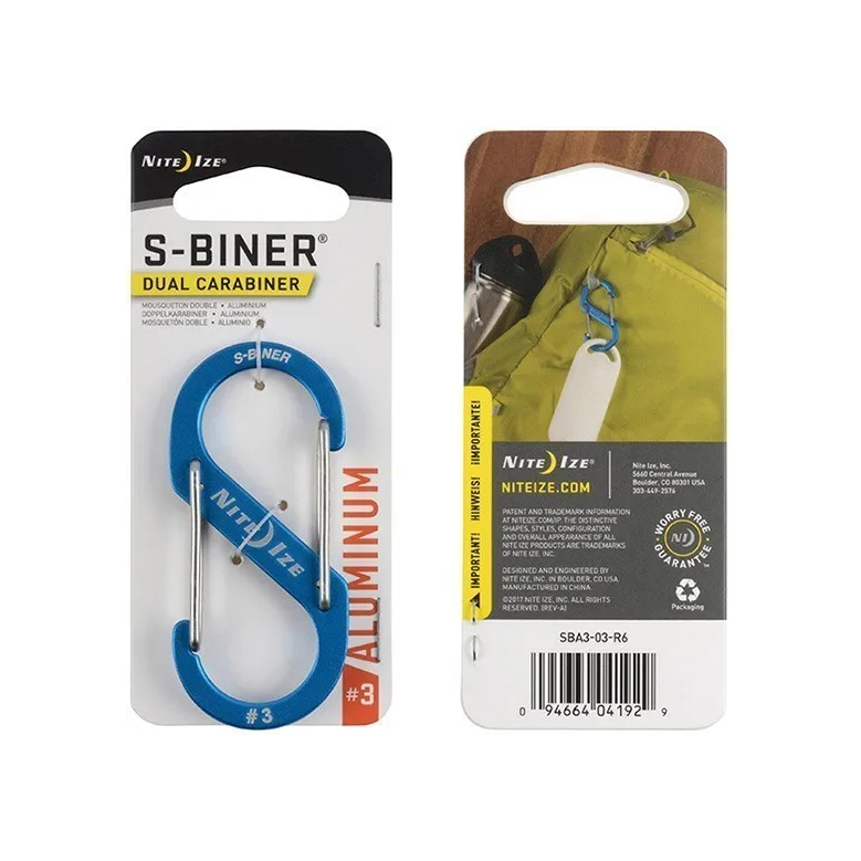 Карабин Nite Ize S-Biner, размер 3, синий