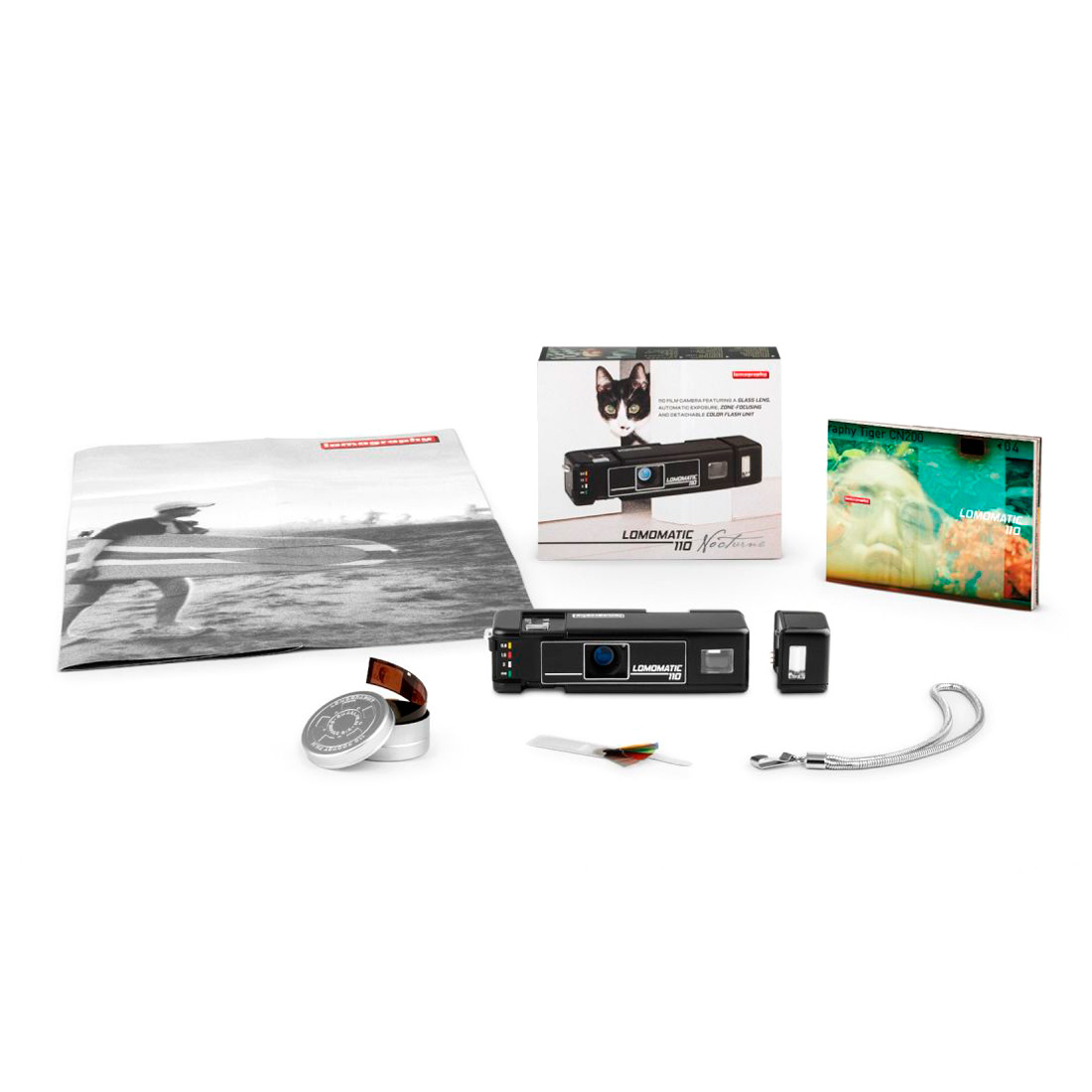 Фотоаппарат Lomography Lomomatic 110 Camera & Flash Metal Nocturne