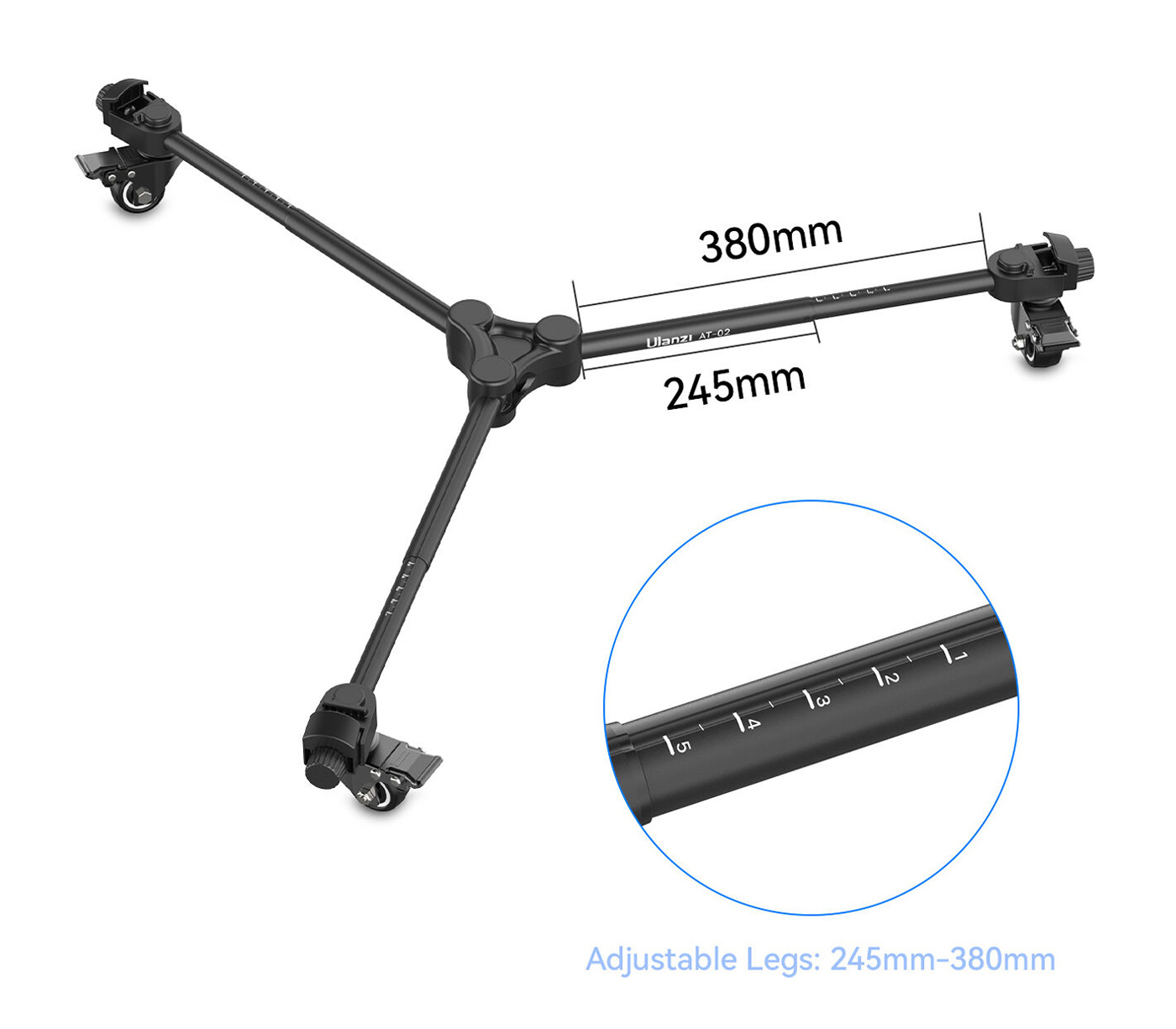 Тележка Ulanzi AT-02 Roller Baseplate, для стойки AT-01 и других