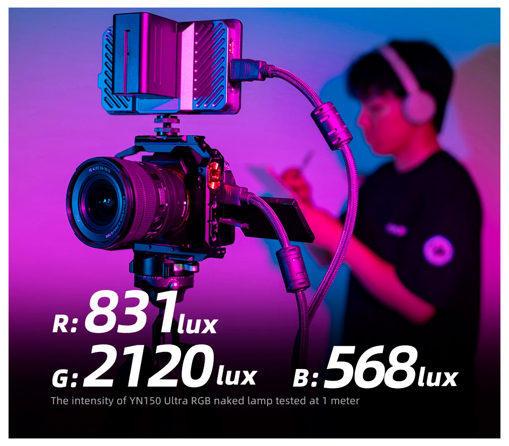 Осветитель Yongnuo YN150 Ultra RGB, 2000-10000К, 150 Вт, mini Bowens