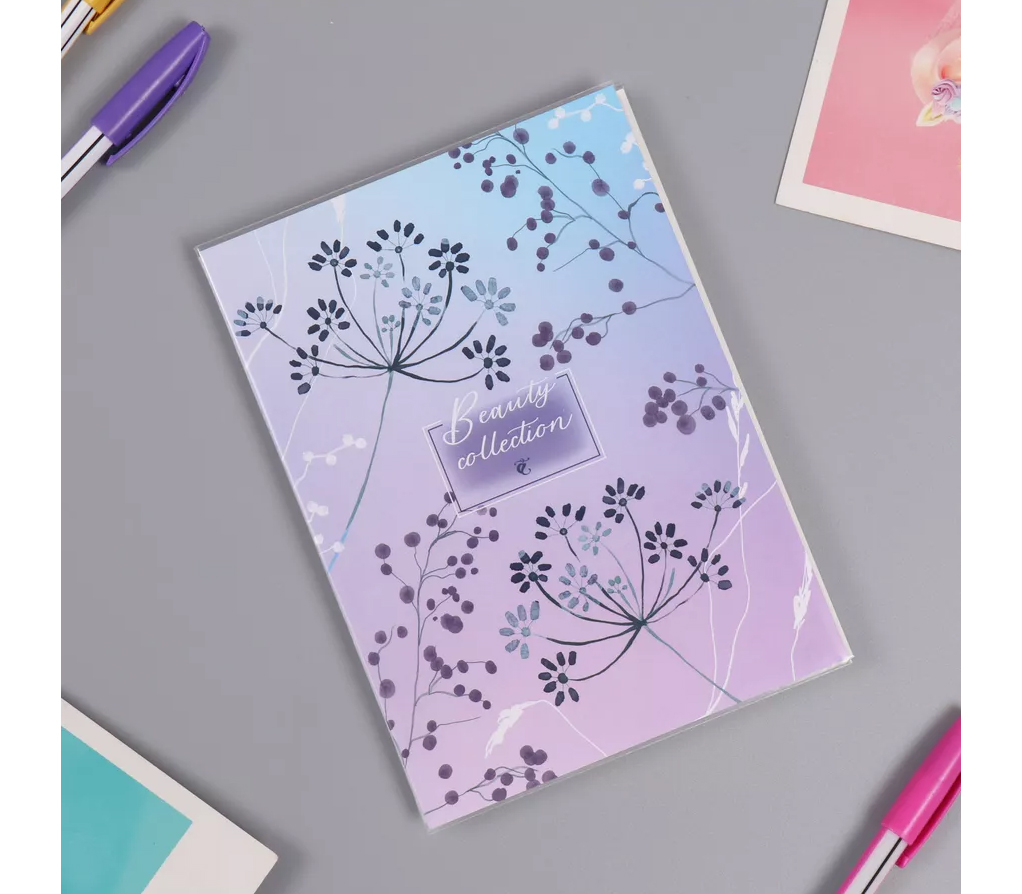 Фотоальбом Полином 10х15 см 36 фото, "Нежный паттерн сиреневый"