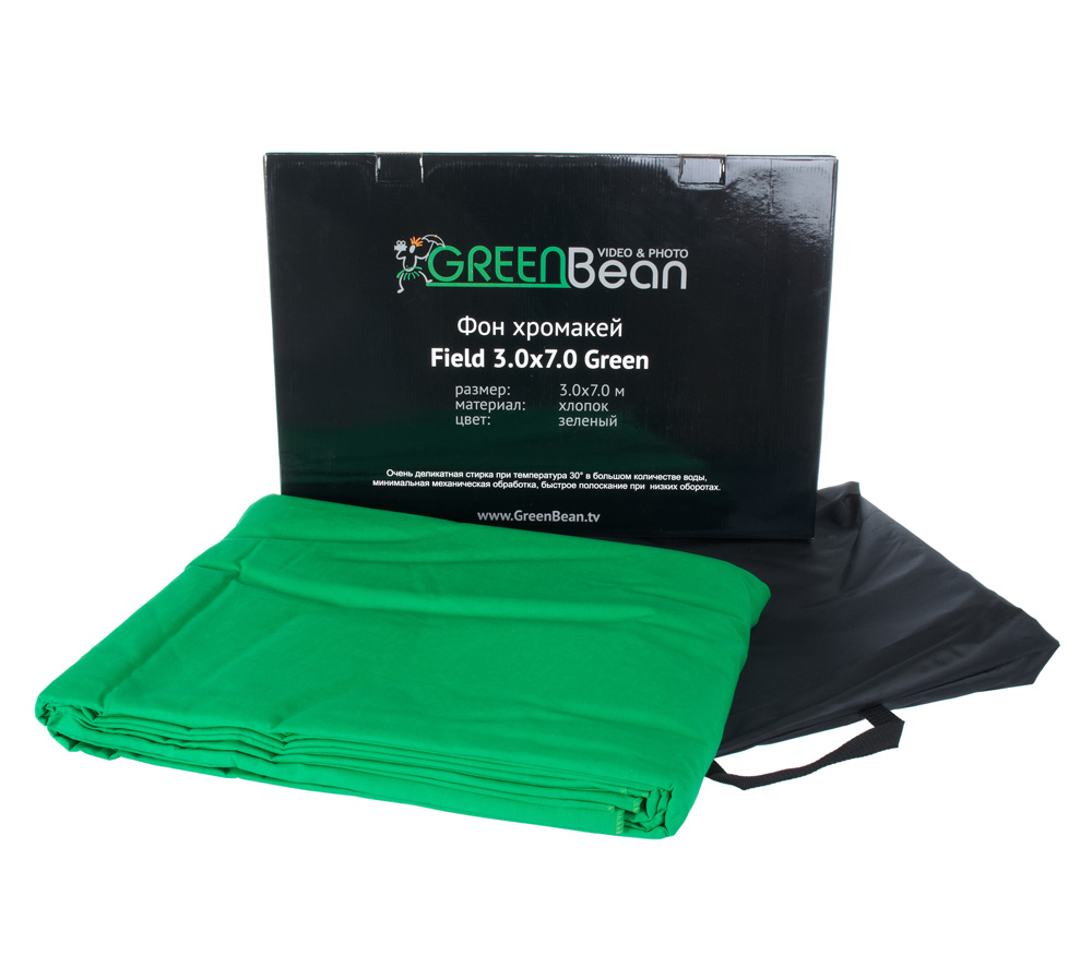 Фон GreenBean Field 3 х 7 м, тканевый, зеленый