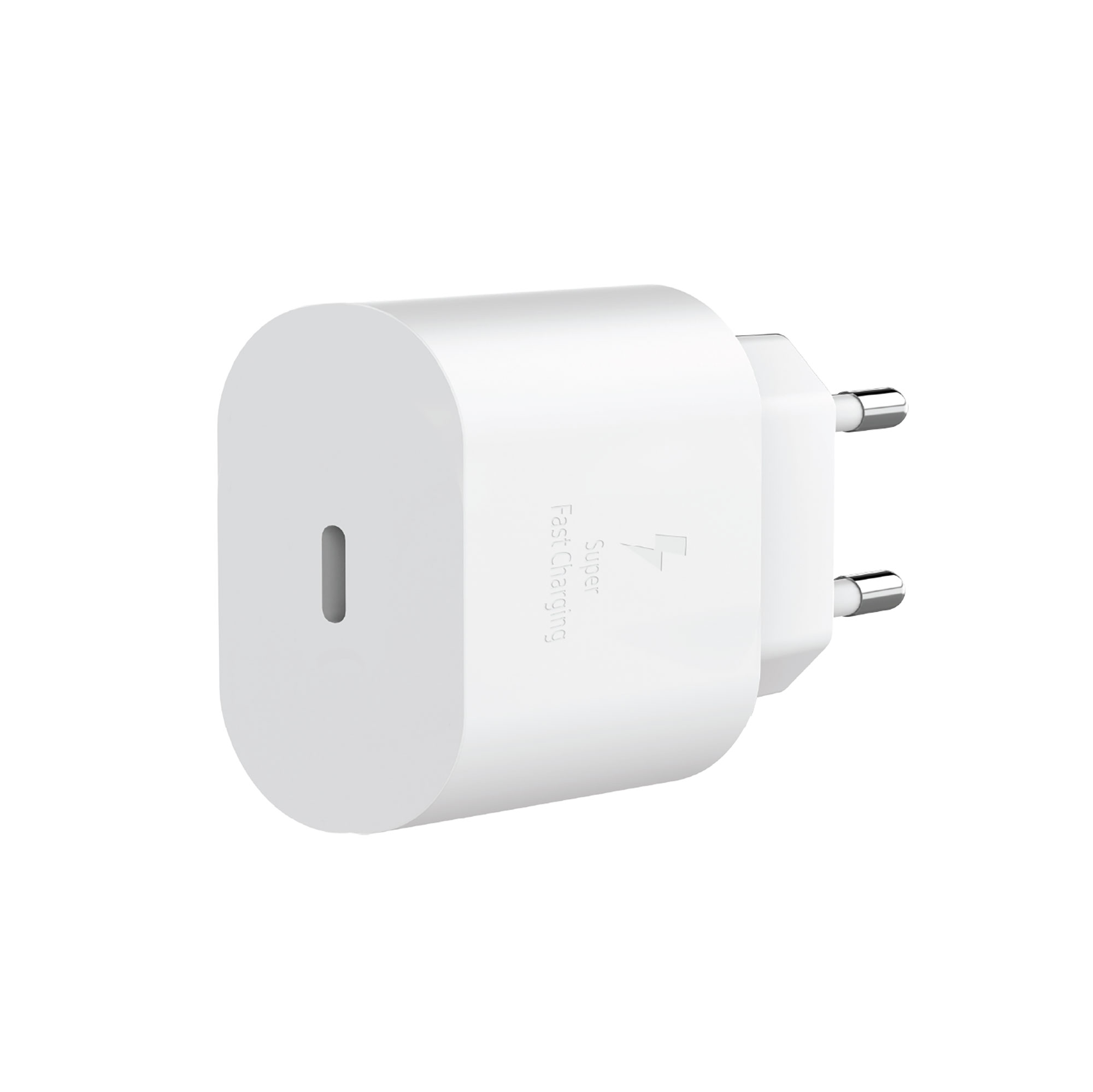 Сетевое зарядное устройство Aksberry T25, разъем USB-C, Power Delivery 25W, цвет: белый