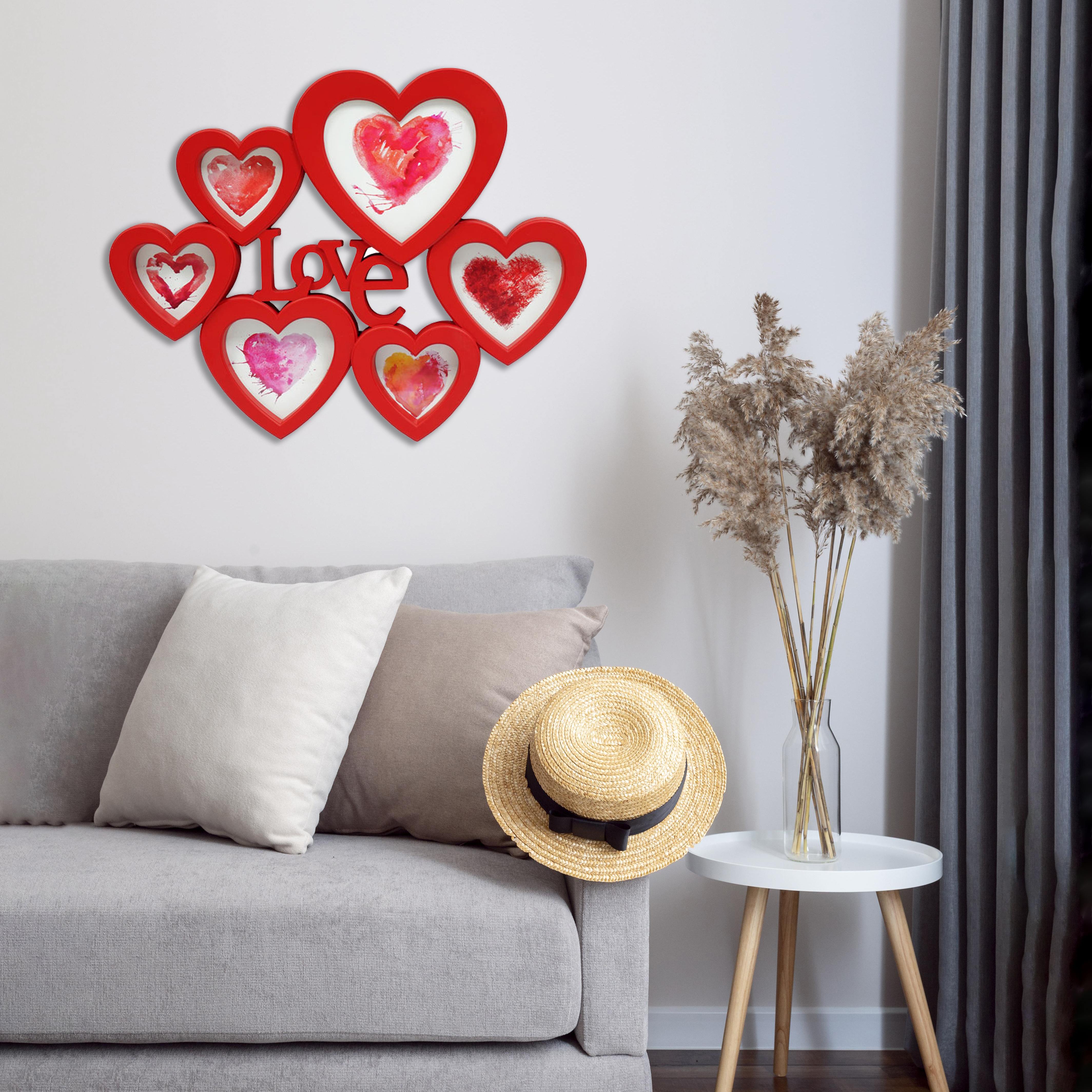 Мультирамка Fotografia на 6 фото (15х15 + 2х 13х13 + 3х 7.5х10 см) красная