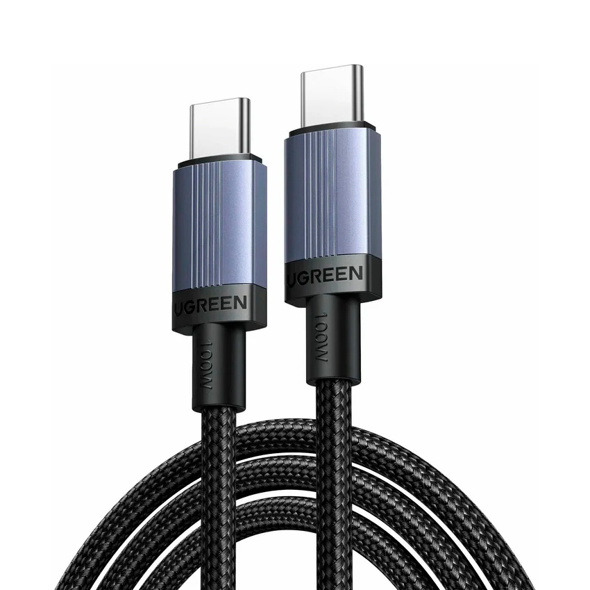 Кабель Ugreen L528, USB-C - USB-C, 100 Вт, 3 м, черный