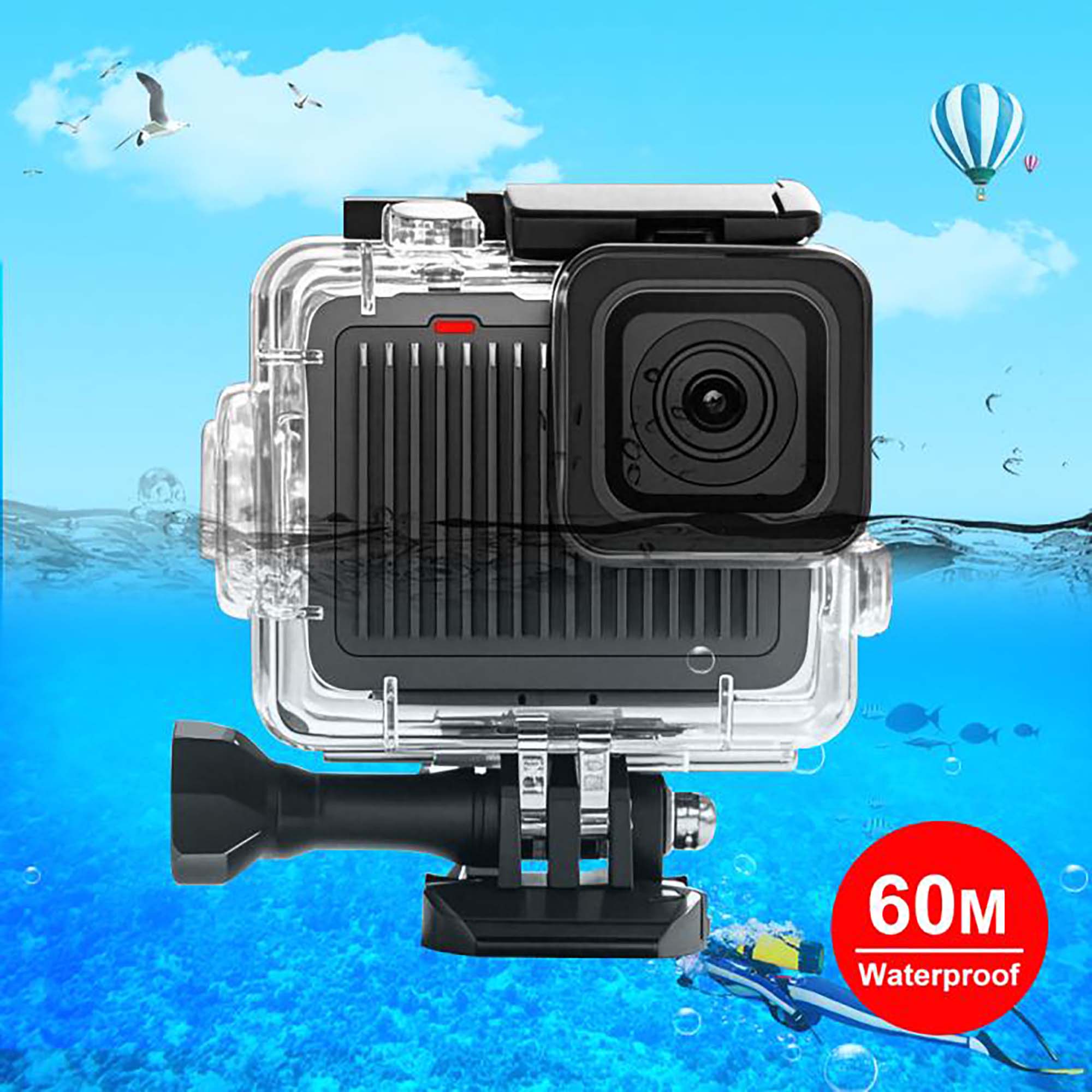 Защитный кейс Puluz PU747T Waterproof Housing Case, для GoPro HERO 4K, водонепроницаемость 60м