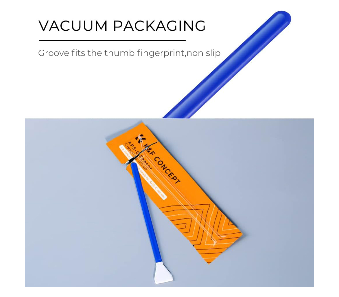 Шваброчки для чистки матриц K&F Concept 1598, для APS-C камер (10 шт, жидкость, перчатки)