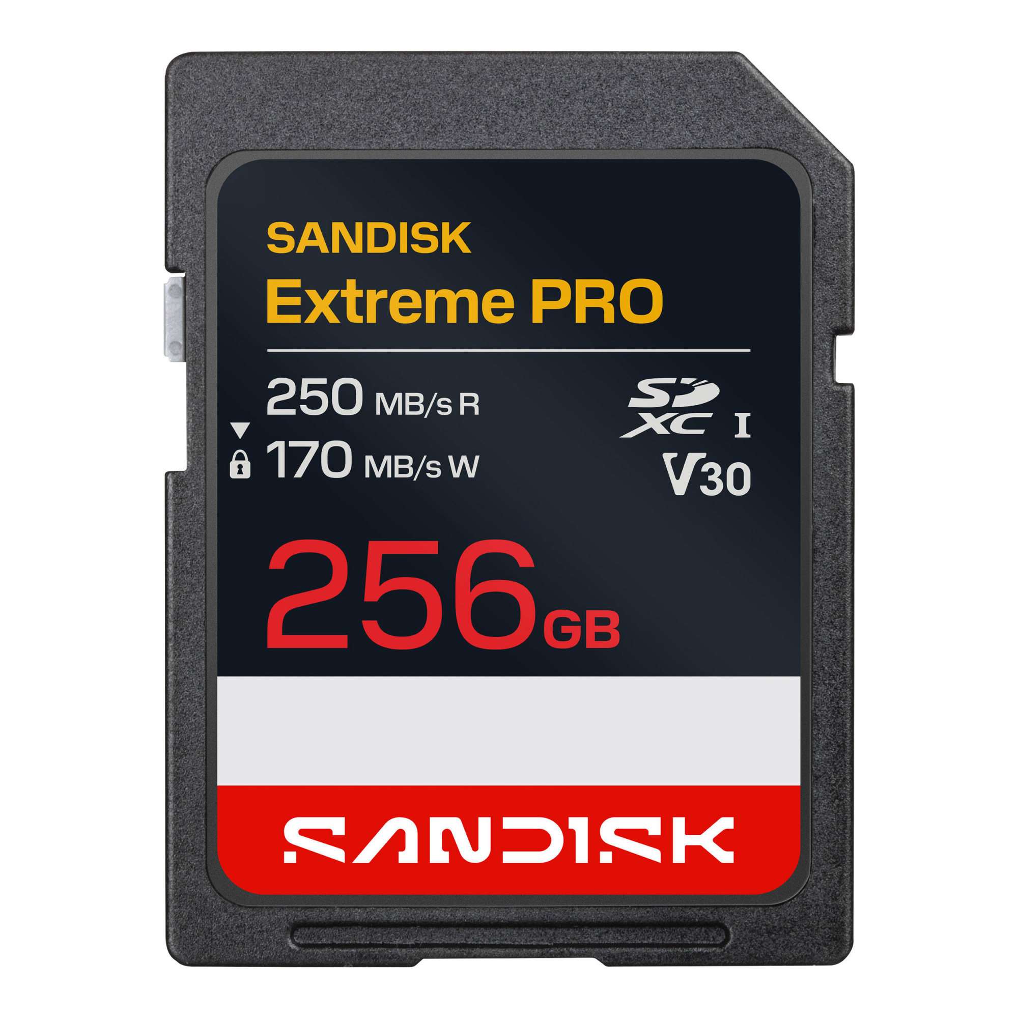 Карта памяти SanDisk SDXC 256GB Extreme Pro UHS-I V30 U3 R250/W170 МБ/с