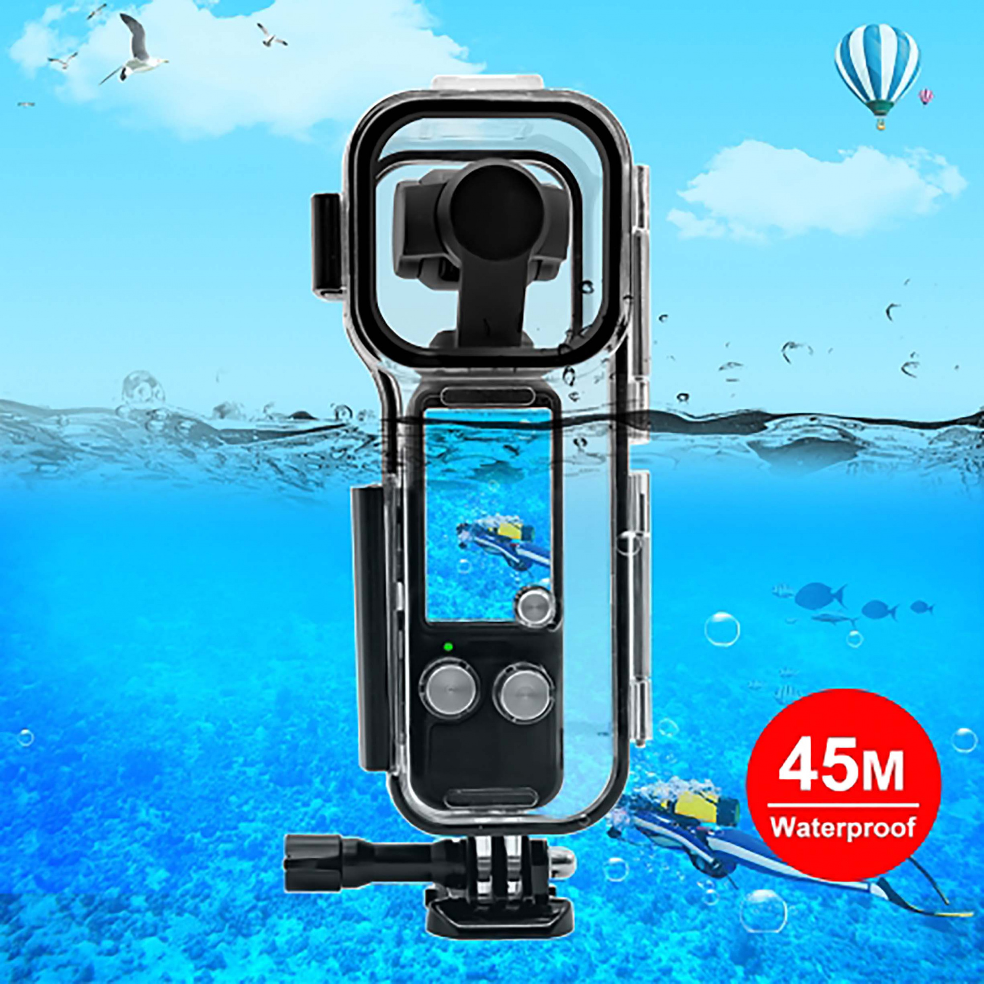 Защитный кейс Puluz PU967T Waterproof Housing Case, для DJI OSMO Pocket 3, водонепроницаемость 45м