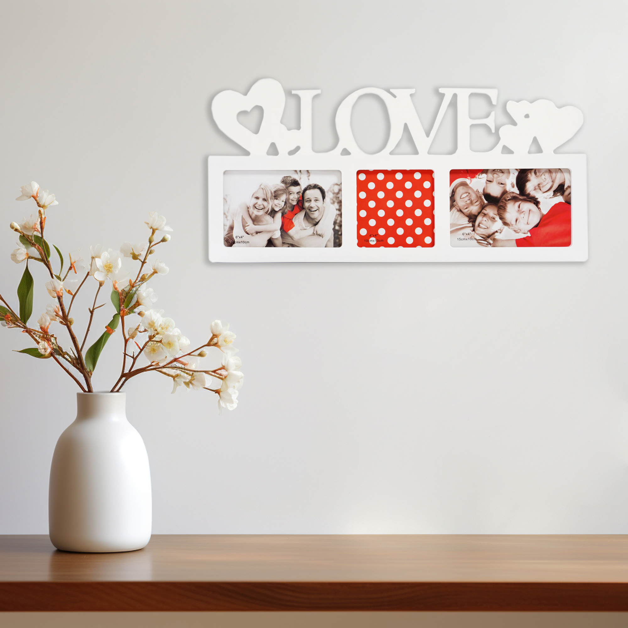 Мультирамка Fotografia Love на 3 фото 10х15 см, белая