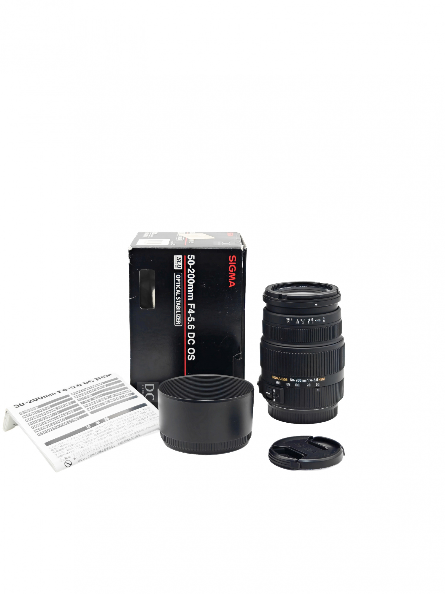 Объектив Sigma 50-200mm f/4-5.6 DC OS HSM Canon EF  - с.н. 12295970 (состояние 5-) (б/у)